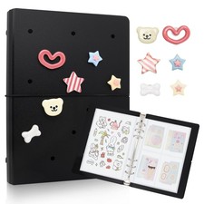 Sticker Organizer Binder Stickers Storage Book Collecting Album A5 Hard Cover...
