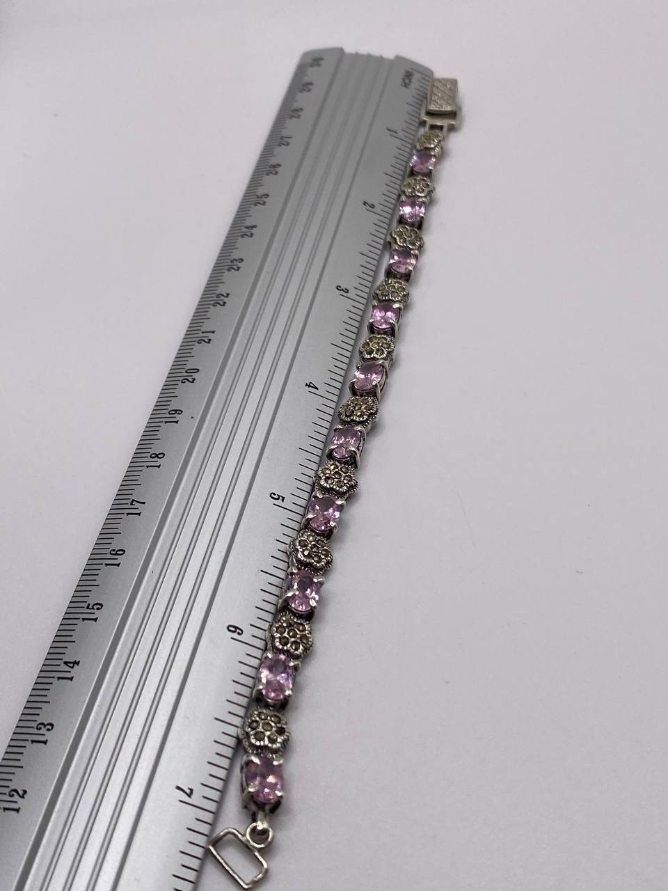 Bracelet Solid Sterling Silver 925 Marcasites Wom… - image 9