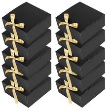 10Pack Black Gift Boxes with Lids, 8X8X4 Inch Groomsmen Proposal Box,3124