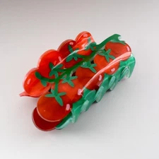 Tomato Shape Hair Claw Clip Dopamine Fruit Non-Slip Red 