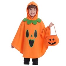 Kids Ghost Skeleton Pumpkin Halloween Costume with 10-12 Years Orange Pumpkin