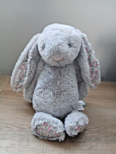 Jellycat Bashful Bunny Medium Original Silver Blossom BNWT Genuine
