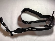 NIKON COOLPIX CAMERA NECK STRAP Black/ white- 1" wide- Mint
