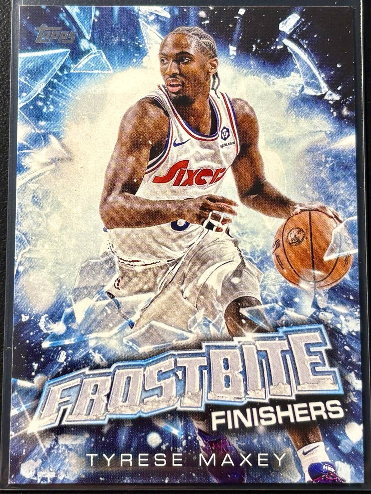 2025-26 Topps Holiday TYRESE MAXEY Frostbite Finishers ##FF-TM SSP CASE HIT SP
