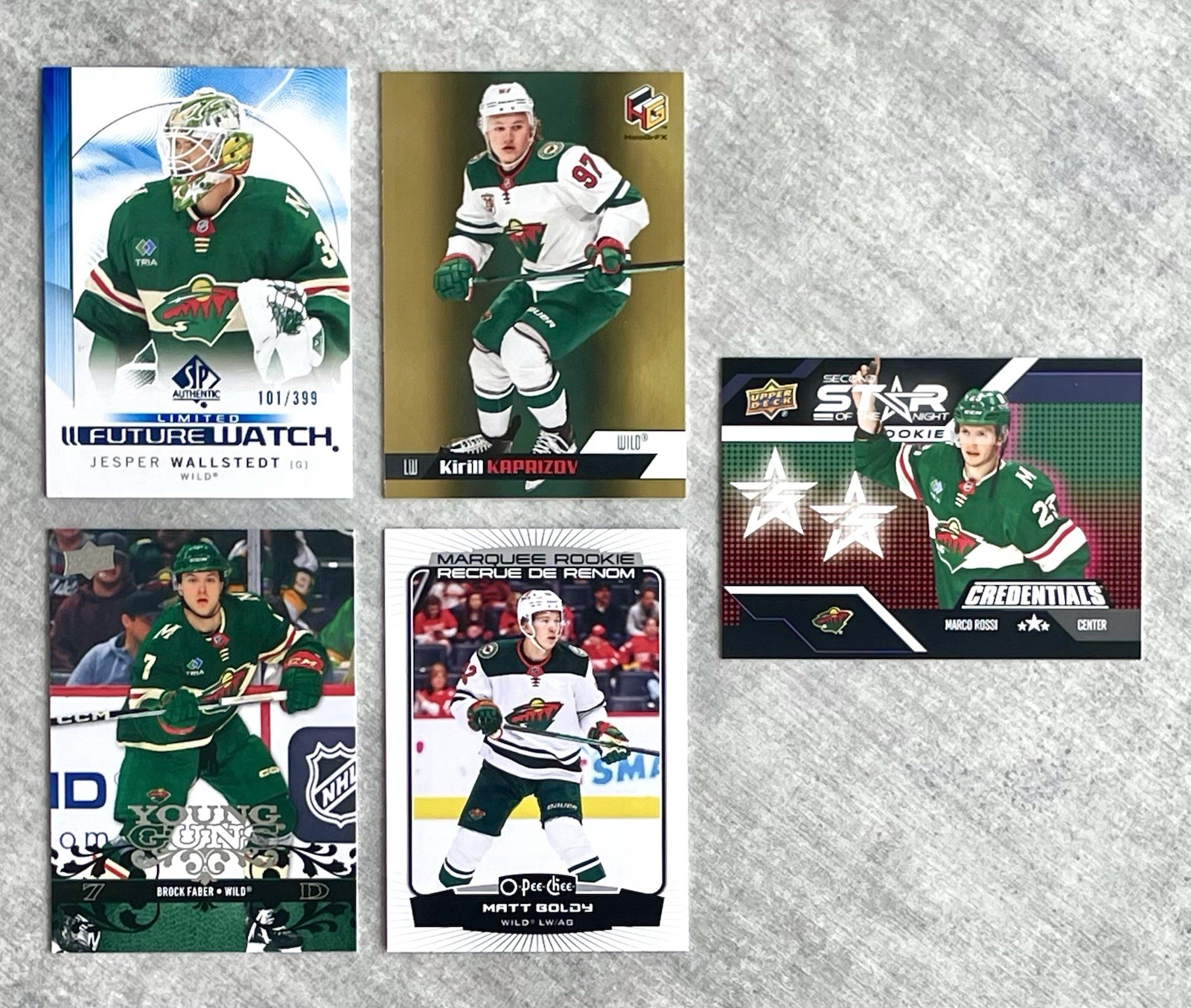 много карт Minnesota Wild Rookie Lot