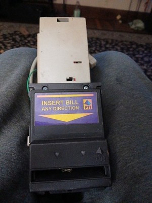 Pyramid PTI Bill Acceptor  $1 $5 Arcade Replacement USED PART AS IS  WORKS ?