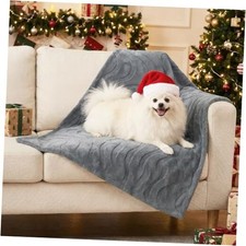 Waterproof Dog Blanket for Small Dog   Double Sided Washable M 40 28 " Grey