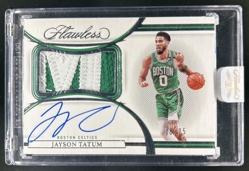 2021-22 Panini Flawless Jayson Tatum Horizontal Patch Auto #/25 Celtics