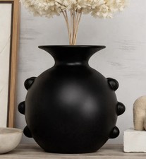 Image of Gorgeous Large Sculptural Ceramic Vase - Black