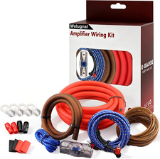 0 Gauge CCA Amplifier Wiring Kit 3000W Complete - Copper Clad Aluminum Car Audio
