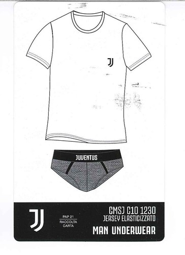 COMPLETO INTIMO UOMO T-SHIRT SLIP COTONE ELASTICIZZATO JUVENTUS ART. C101230 - Foto 4 di 5
