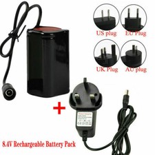 DC 6400mAh 8.4V Battery Pack Rechargeable For Bike Bicycle Light Power Bank