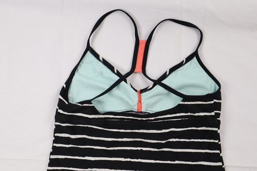 Nike Girls Youth Swim Size 10 Tankini Striped Strappy Top - Picture 8 of 9