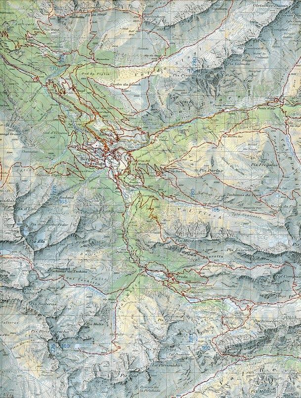 Thumbnail - Swisstopo 1 : 50 000 Bergün Bravougn Wanderkarte (land-)karte Deutsch