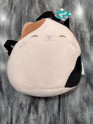 Squishmallows Calico Cat Plush Backpack - Cream, Brown, Black Squishmallows Cameron (Cam) The Calico Cat Backpack Bag Soft  main image 4