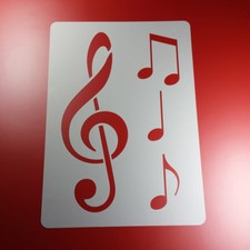 A5 Schablone Notenschlüssel Musik Note 3 Not...