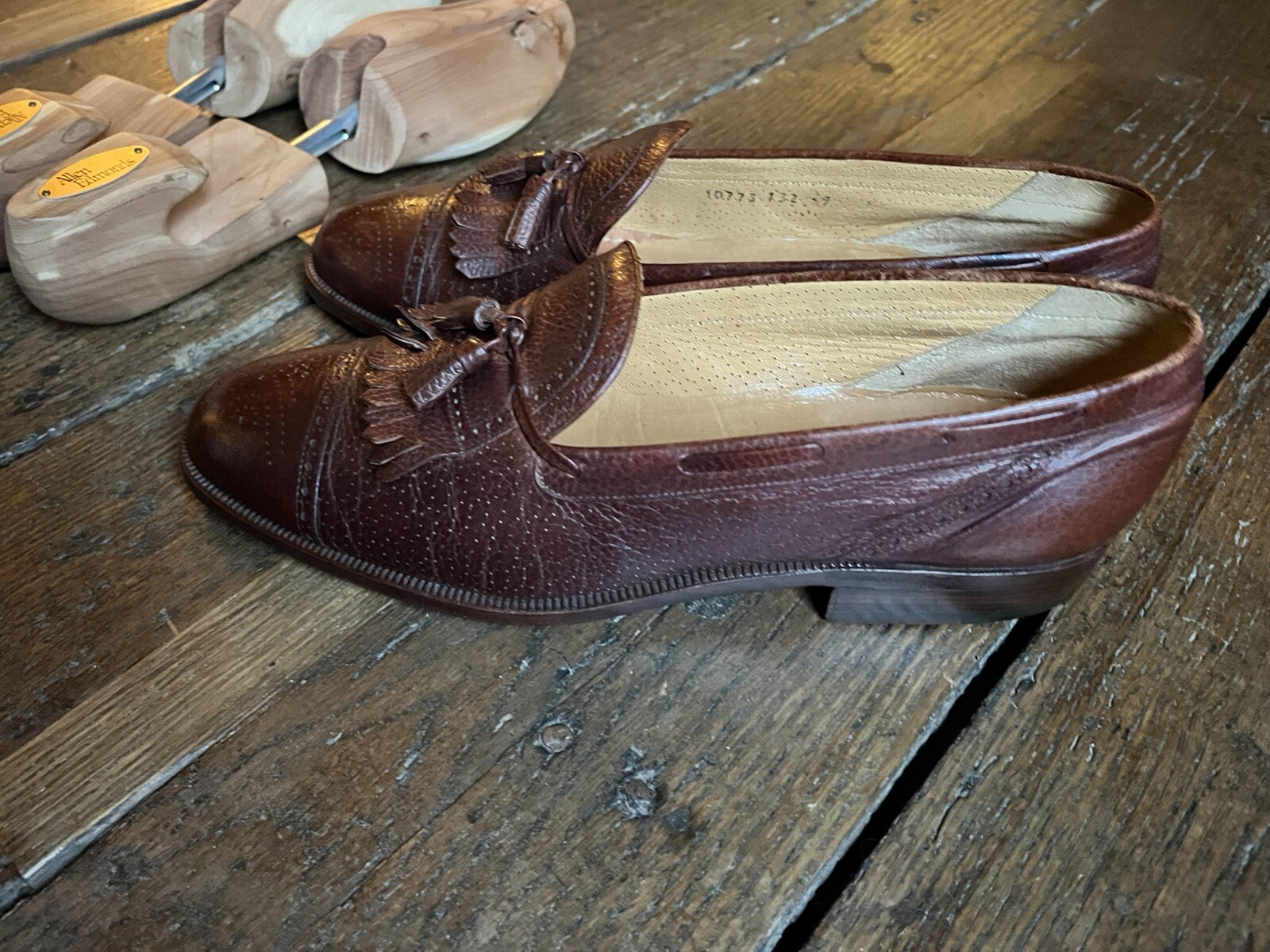 Fratelli Rossetti Brown Pattern Leather Classic T… - image 6