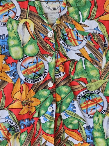 Vintage Ladies Hawaiian Aloha Camp Anderson California Shirt Size Petite S - Picture 7 of 17
