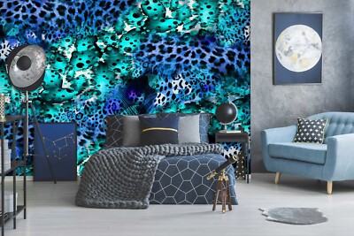 3D Leopard Print E2983 Wallpaper Mural Paper Wall Print Indoor Murals CA Honey