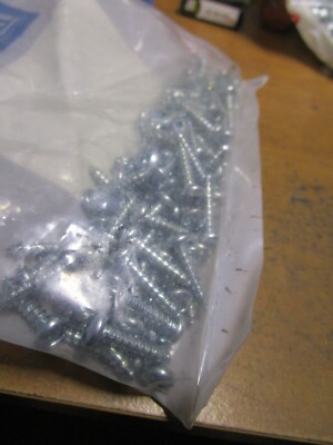 #8-15 x 3/4'' Square Pan Head Zinc Type A Point Steel Sheet Metal Screw QTY 100