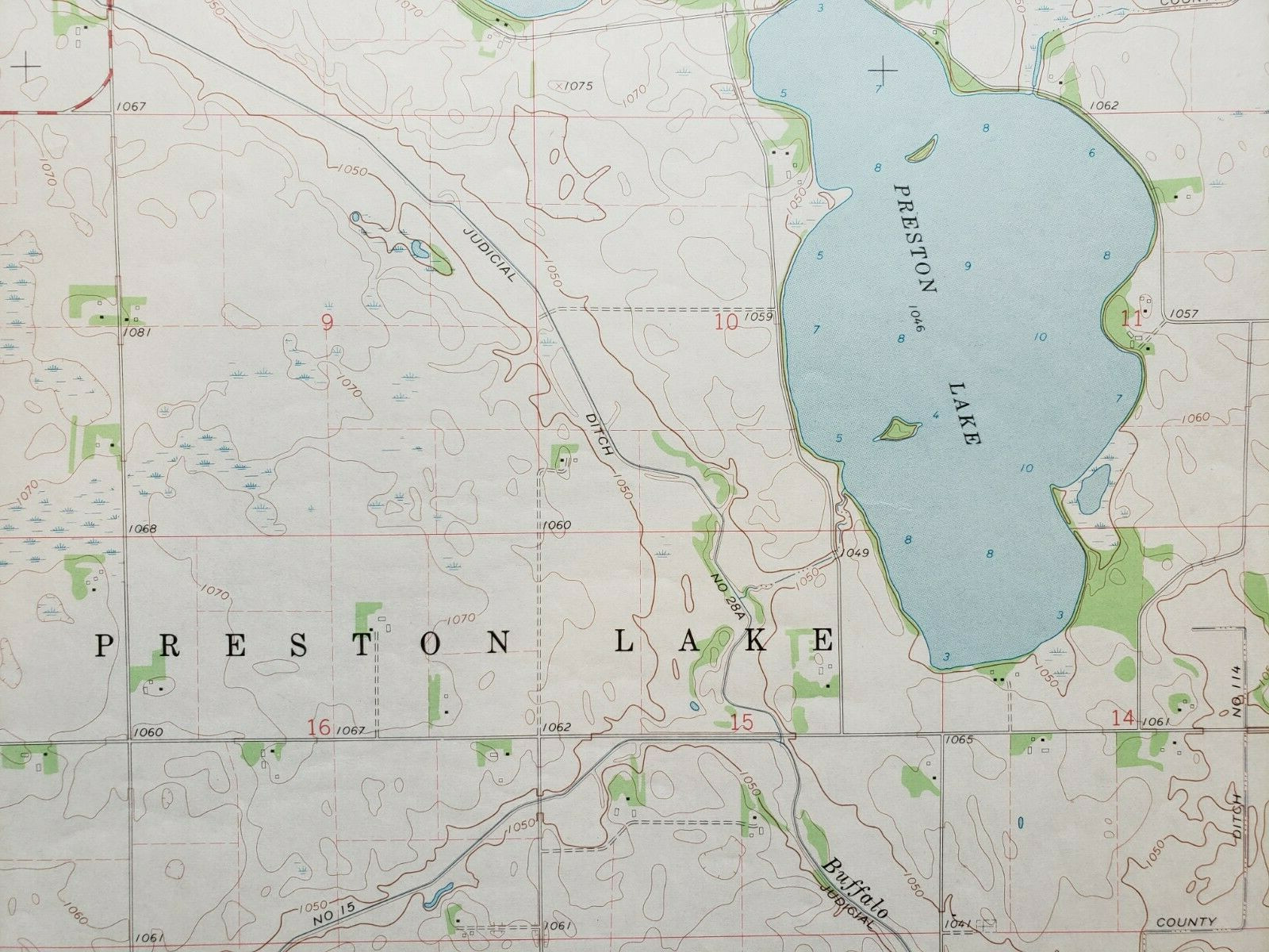 Lake Allie, Minnesota Original Vintage 1967 USGS Topo Map 27" x 22" eBay