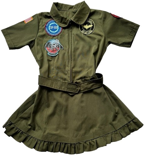 knee length dresses for ladies WW2 Land Girl Costume, Green – Smiffys main image 1