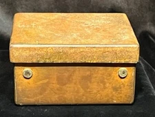 Jan Barboglio Box Hand Made Forged Metal Cast Iron with Lid Rustic Patina Signed