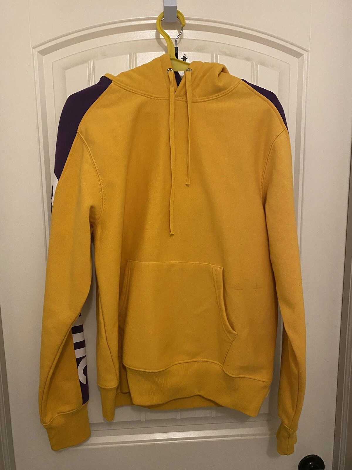 Sweat à capuche Supreme Sideline jaune/violet homme taille S