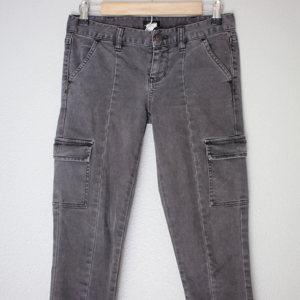 Pantalones de mezclilla cargo J Crew Y2K City Fit para mujer talla 25 tiro bajo tobillo Baddie Edgy 00s Foto 3 de 4