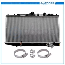 Radiator For 1988-1991 Honda Civic CRX with Universal Oil Hose Clamps Kit