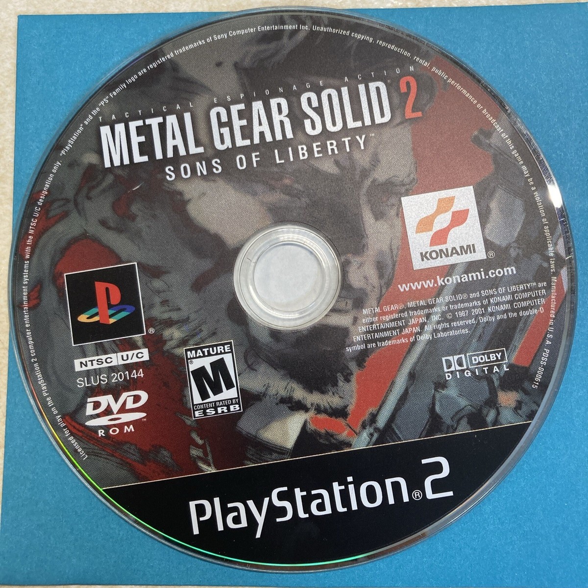Metal Gear Solid 2: Sons of Liberty (Sony PlayStation 2, 2001) PS2