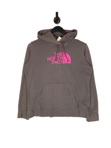 The North Face Hoodie Size  L UK 12 Grey Women's Hooded Spell Out Sweatshirt - Picture 1 of 5