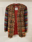 Giacca patchwork Moschino colorata con perline taglia 10