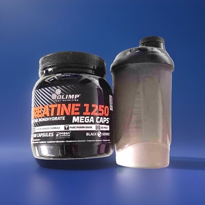 (56,96 /kg)Olimp Creatine 1250 Mega Caps 400 Kapseln Kreatin Creatin+Shaker