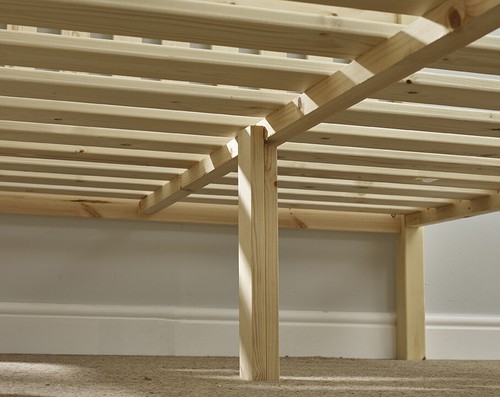 White Wash Somerset 4ft Small Double Solid Pine Bed Frame - Heavy Duty (EB108) - Picture 6 of 8