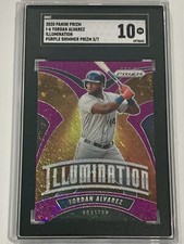 2020 Panini Prizm Yordan Alvarez RC Illumination SGC 10 Purple Shimmer Prizm /7