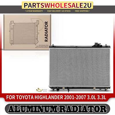 Aluminum Radiator w/ Trans Oil Cooler for Toyota Highlander 2001-2007 3.0L 3.3L