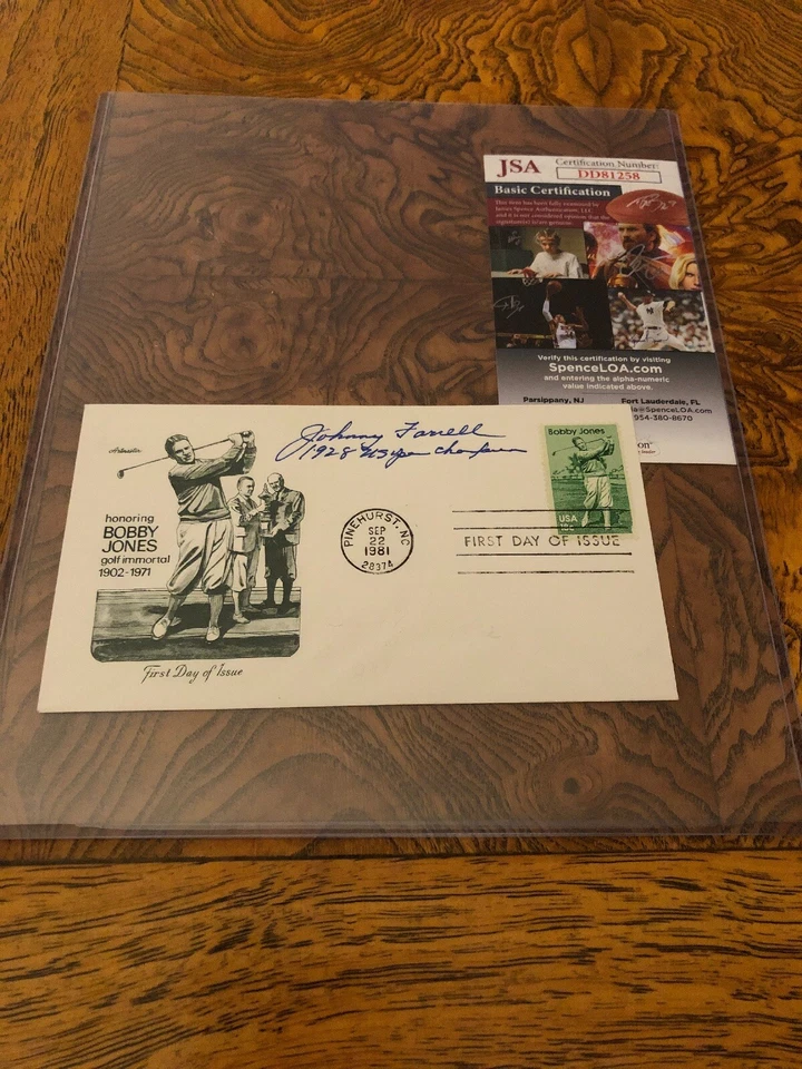 Johnny Farrell Autographed 1st Day Issue Bobby Jones! Golf Great. d.1988. Rare! - Image 3 of 4