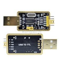 CH340G RS232 Upgrade to USB TTL Auto Converter Adapter STC Brush Module Golden