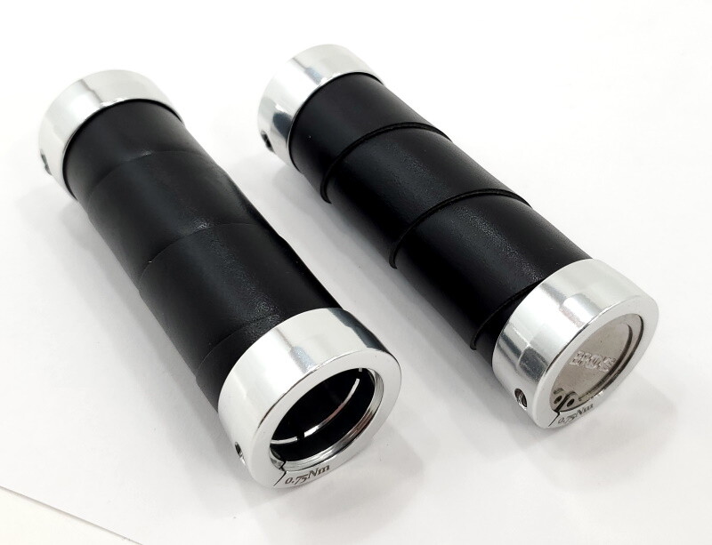 Brooks Slender Lock On Bicycle Grips 100mm Black/Silver