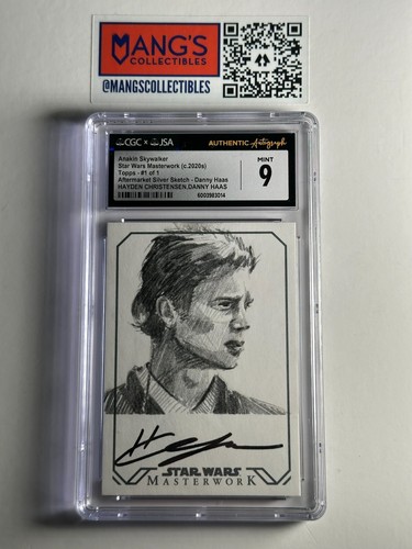 Topps Star Wars Masterwork Anakin Skywalker by Danny Haas CGC x JSA 9 Signed
