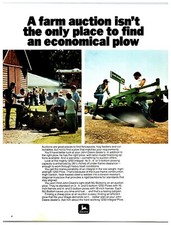 1980s John Deere Moldboard Plows - Original Print Advertisement (8in X 11in)