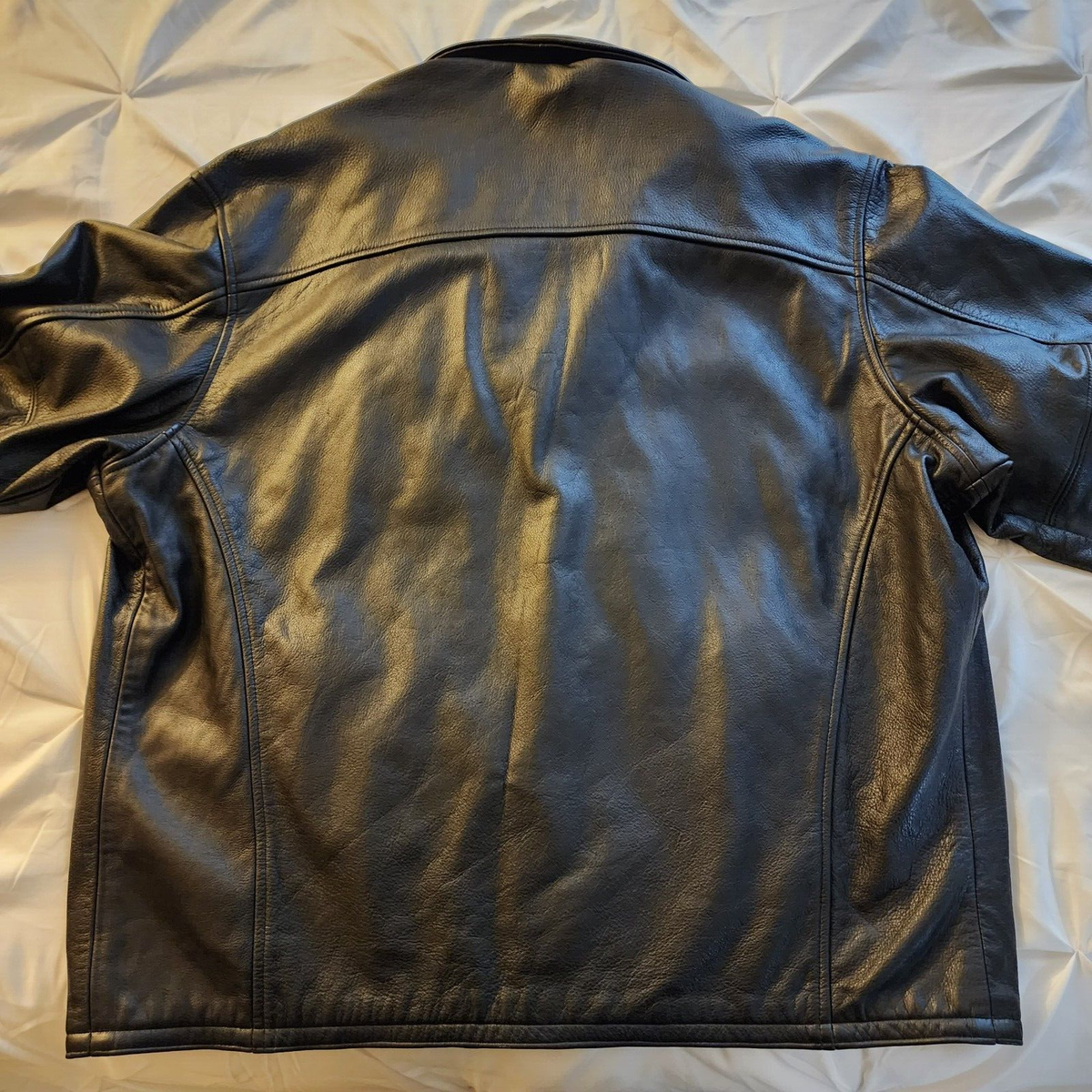 Vintage Jack Daniel's Old No.7 Black Leather Jacket Men's Size XL