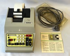 Alte Rechenmaschine olivetti multisumma 20 mit Anleitung+Abdeckhaube defekt 60er