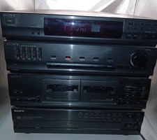 Sony Compact Disc Deck Receiver HCD-241 5-Disc CD Changer Dual Cassette EQ WORKS