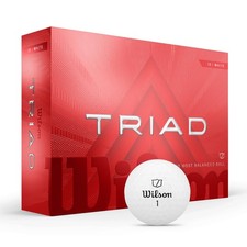 WILSON 2025 Triad Golf Balls - White, 12 Balls