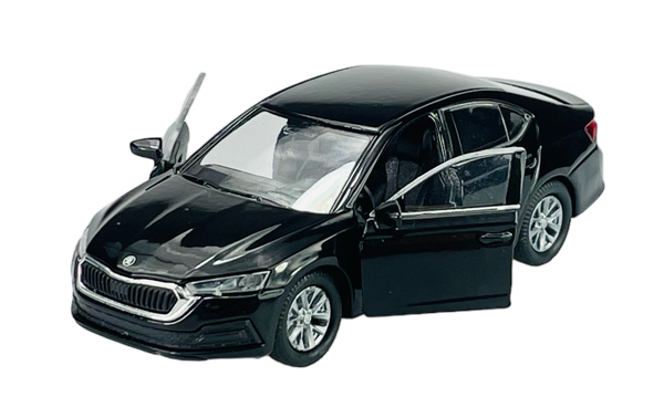 Welly 2019 Skoda Octavia MK4 Schwarz 1:34 Die Cast Metal Model Neu Im Kasten-image