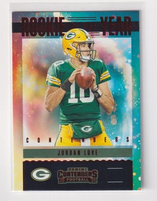 2020 Panini Contenders #RY-JLO Jordan Love Rookie of the Year Contenders Red
