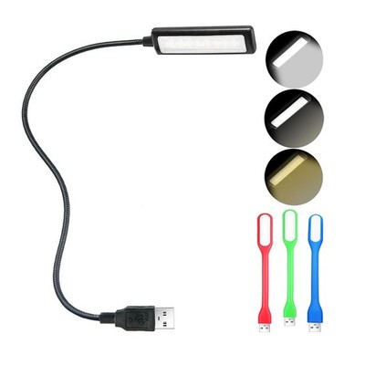Usb Reading Light Laptop Keyboard Light For Computer Adjustable Gooseneck 3 Colo