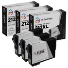 LD Reman Epson 212XL T212XL120 Wysokowydajne czarne wkłady atramentowe 3-pak
